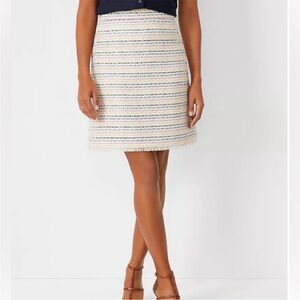 Multicolor A-Line Skirt SZ: 00P Feminine Fringe Colorful Workwear Spring Pretty